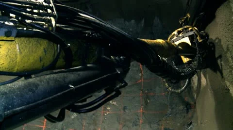 Underground Drilling Bolting Mining Machine Stock Footage 11476225