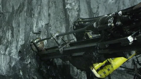 Underground drilling machine in the mine Vidéo 160540247