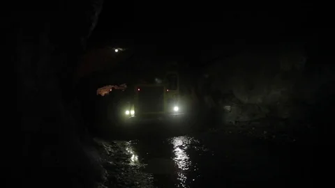 Underground dump truck (underground mining) Stock Footage 83388738