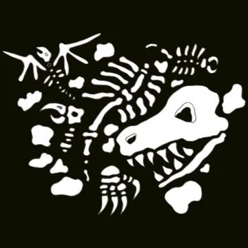 Underground fossils Stock Illustration