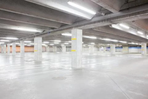 An underground garage Foto stock