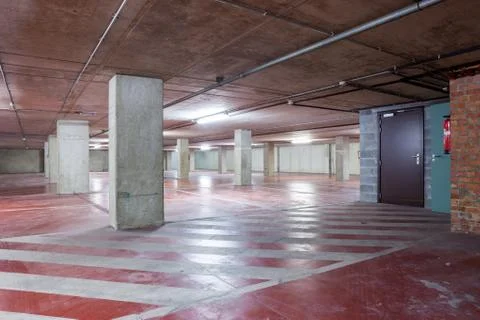 An underground garage Stock Photos