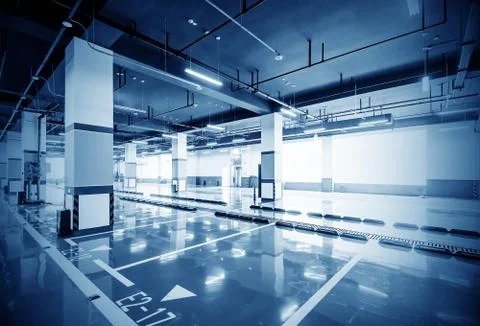 Underground garage Stock Photos