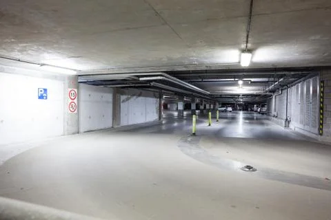 An underground garage Stock Photos