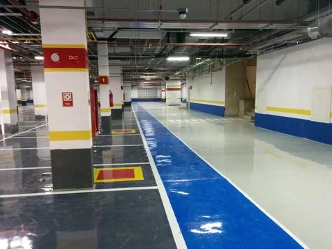 Underground garage Stock Photos