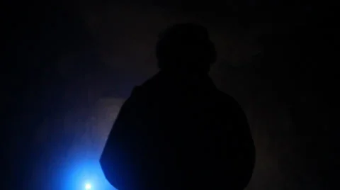 UNDERGROUND HORROR 11 WALKING WITH LIGHT BACK FRONT Stock Footage 39501409