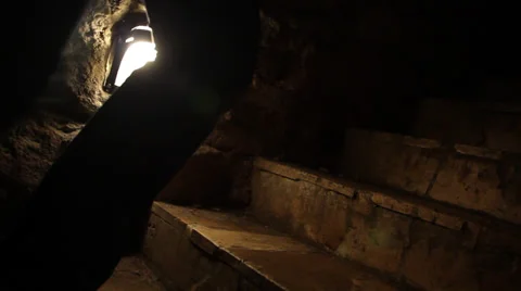 UNDERGROUND HORROR 16 STAIRWAY Stock Footage 39501707
