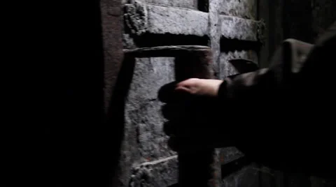 UNDERGROUND HORROR 2 DOOR OPENS Stock Footage 39494654