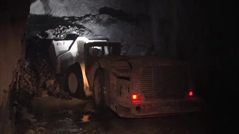 Underground Loader Mucking Stock Footage 321049130