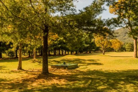 Underground maintenance access in park. Stock Photos