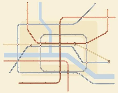 Underground map Illustrazione stock