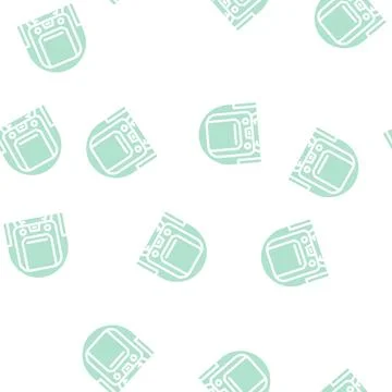 Underground metro train glyph vector seamless pattern Illustrazione stock