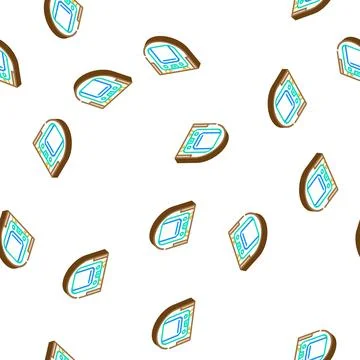 Underground metro train isometric icon seamless pattern Stockillustratie