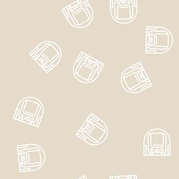 Underground metro train line vector seamless pattern Stock Illustration
