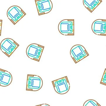 Underground metro train vector seamless pattern 库存插图