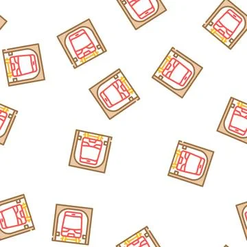 Underground metro transport vector seamless pattern Stock Illustration