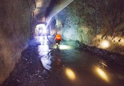 Underground Mine Work Site Stock Photos