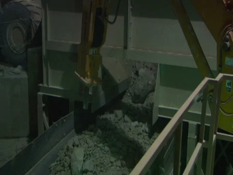 Underground mineral processing in mine Stockbeeldmateriaal 6221948