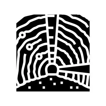 Underground mining copper production glyph icon vector illustration Stock Illustration