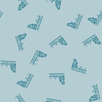 Underground mining copper production glyph vector seamless pattern Stock Illustration