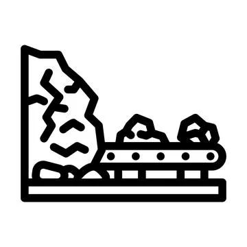 Underground mining copper production line icon vector illustration Stock Illustration