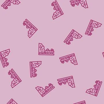 Underground mining copper production line vector seamless pattern Illustrazione stock