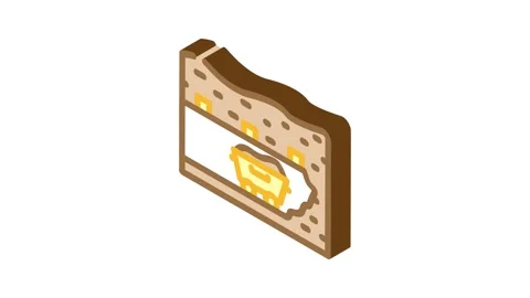 Underground mining isometric icon animation Stock Footage 327290782