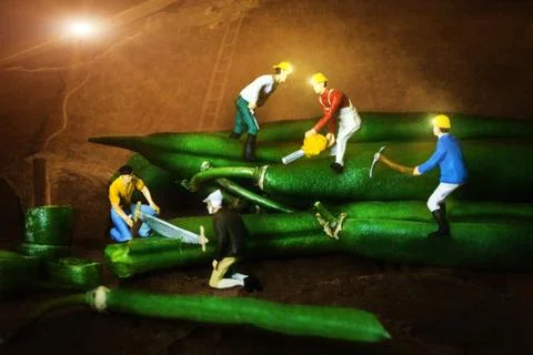 Underground operation Stock Photos