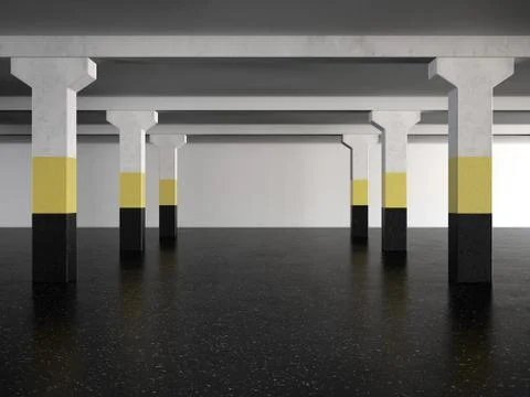 Underground parking area Illustrazione stock