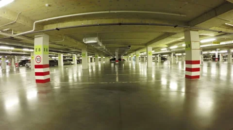 Underground parking, Driving plate Stock Footage 54160849