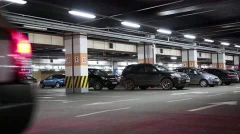 Underground parking Stock Footage 12535962