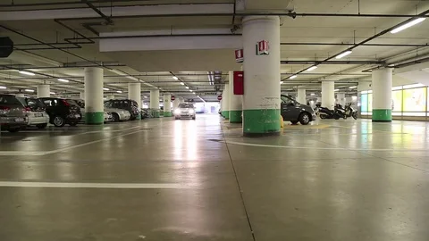 Underground Parking Stock Footage 72953848