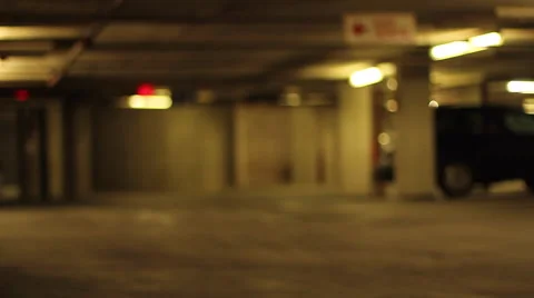 Underground parking garage exit sign Stock Footage 45490112