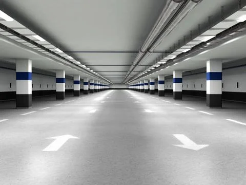 Underground parking Stock Illustration