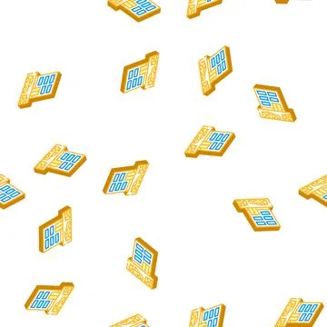 Underground parking isometric icon seamless pattern Stock Illustration