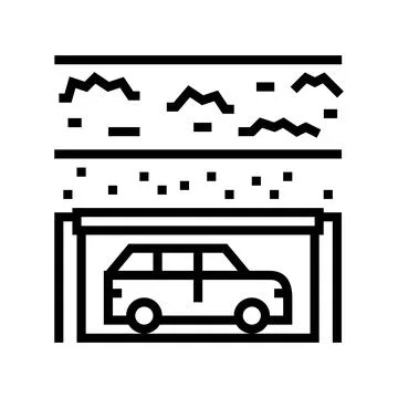 Underground parking line icon vector illustration 스톡 일러스트