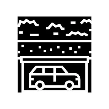 Underground parking line icon vector illustration 스톡 일러스트