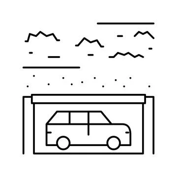 Underground parking line icon vector illustration 스톡 일러스트