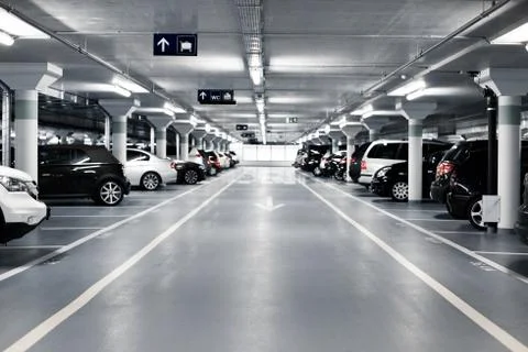 Underground parking Stock Photos