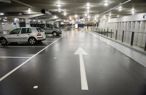 Underground parking Foto stock