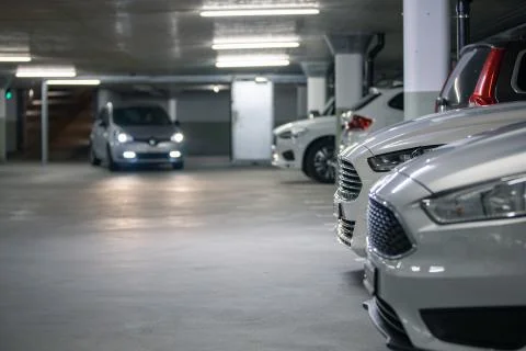 Underground parking 스톡 사진