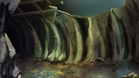 Underground passage to the cave Ilustração Stock