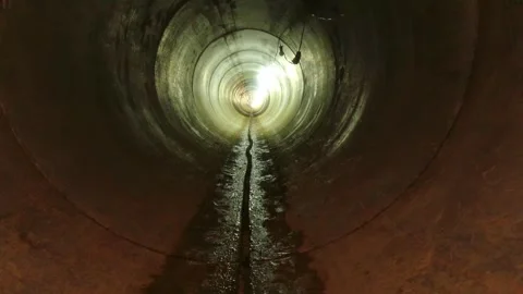 Underground Pipe Line Heavy Machine Work at British Village Site 库存影片 251696262