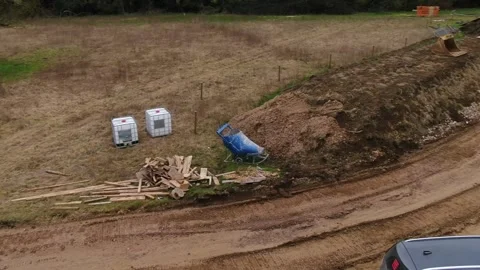 Underground Pipe Line Heavy Machine Work at British Village Site 库存影片 251696863