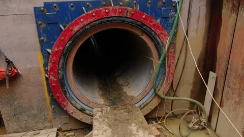 Underground Pipe Line Heavy Machine Work at British Village Site 库存影片 251697401