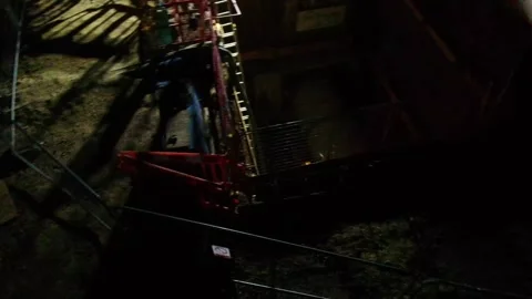 Underground Pipe Line Heavy Machine Work at British Village Site 库存影片 251698621