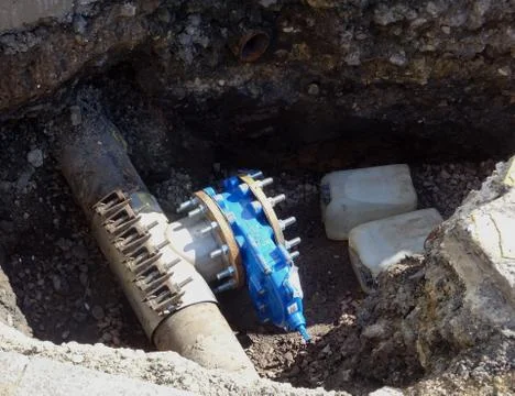 Underground Pipeline Repairs Stock Photos