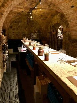 Underground pit of a winery Stock Photos