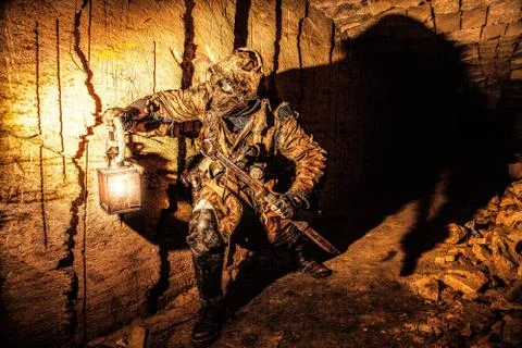 Underground post apoc beast Foto stock