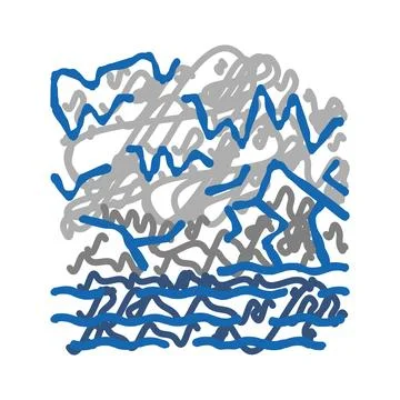 Underground river icon doodle illustration Stock Illustration